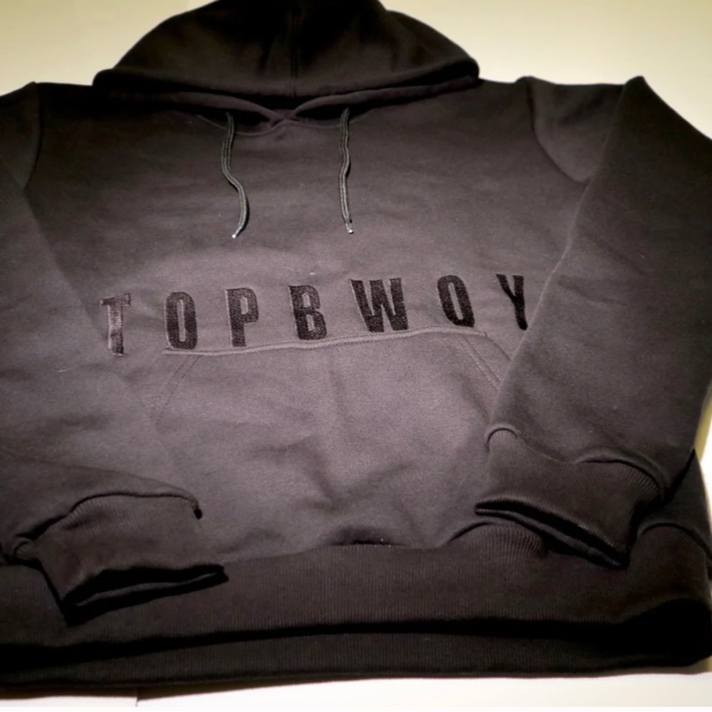 All black TOBWOY hoodies size SMALL